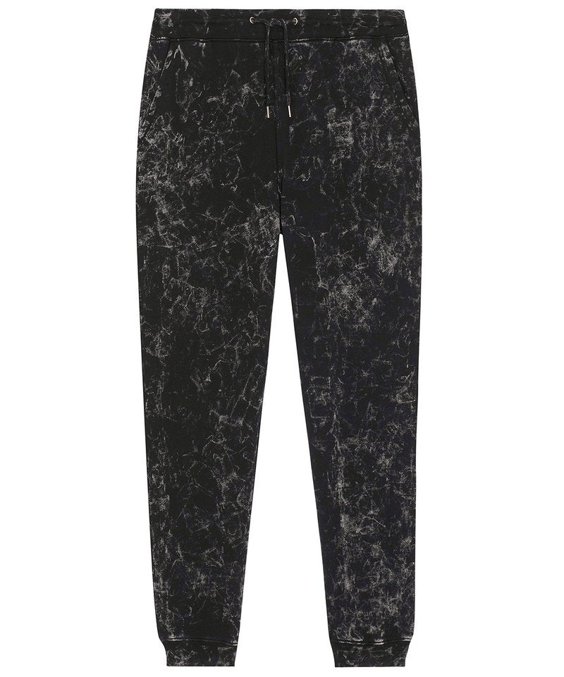 Mover Splatter Modern Unisex Jogger Pants (Stbu579) in Garment Dyed Black Splatter by StanleyStella — Custom branded clothing by Print Press, featuring premium embroidery produced in our specialist print lab in the UK.