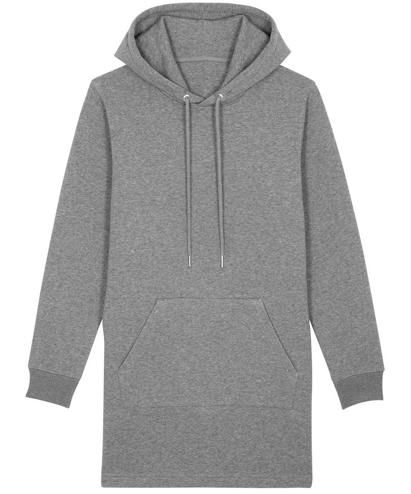 Stella Streeter Women's Hoodie Dress (Stdw143) in Mid Heather Grey by StanleyStella — Custom branded clothing by Print Press, featuring premium embroidery produced in our specialist print lab in the UK.