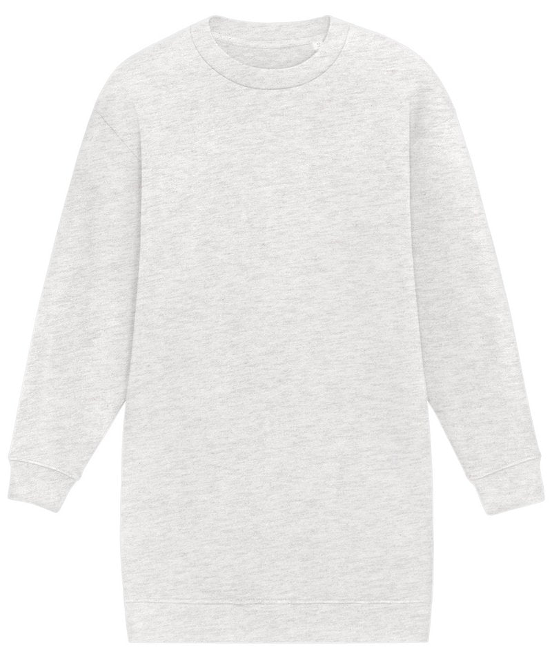 Stella Kicker Women's Crew Neck Oversized Dress (Stdw161) in Cream Heather Grey by StanleyStella — Custom branded clothing by Print Press, featuring premium embroidery produced in our specialist print lab in the UK.