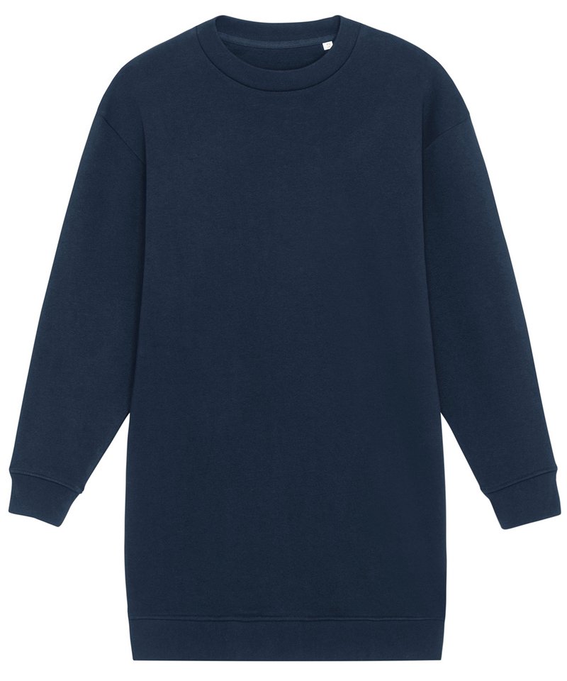 Stella Kicker Women's Crew Neck Oversized Dress (Stdw161) in French Navy by StanleyStella — Custom branded clothing by Print Press, featuring premium embroidery produced in our specialist print lab in the UK.