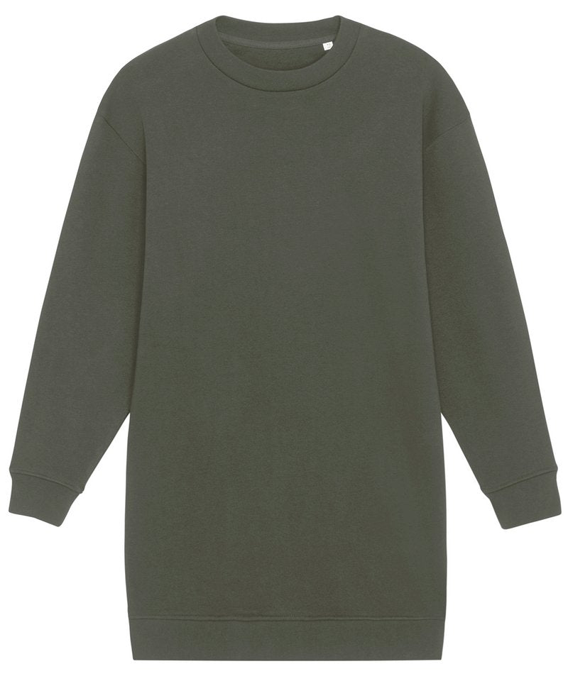 Stella Kicker Women's Crew Neck Oversized Dress (Stdw161) in Khaki by StanleyStella — Custom branded clothing by Print Press, featuring premium embroidery produced in our specialist print lab in the UK.