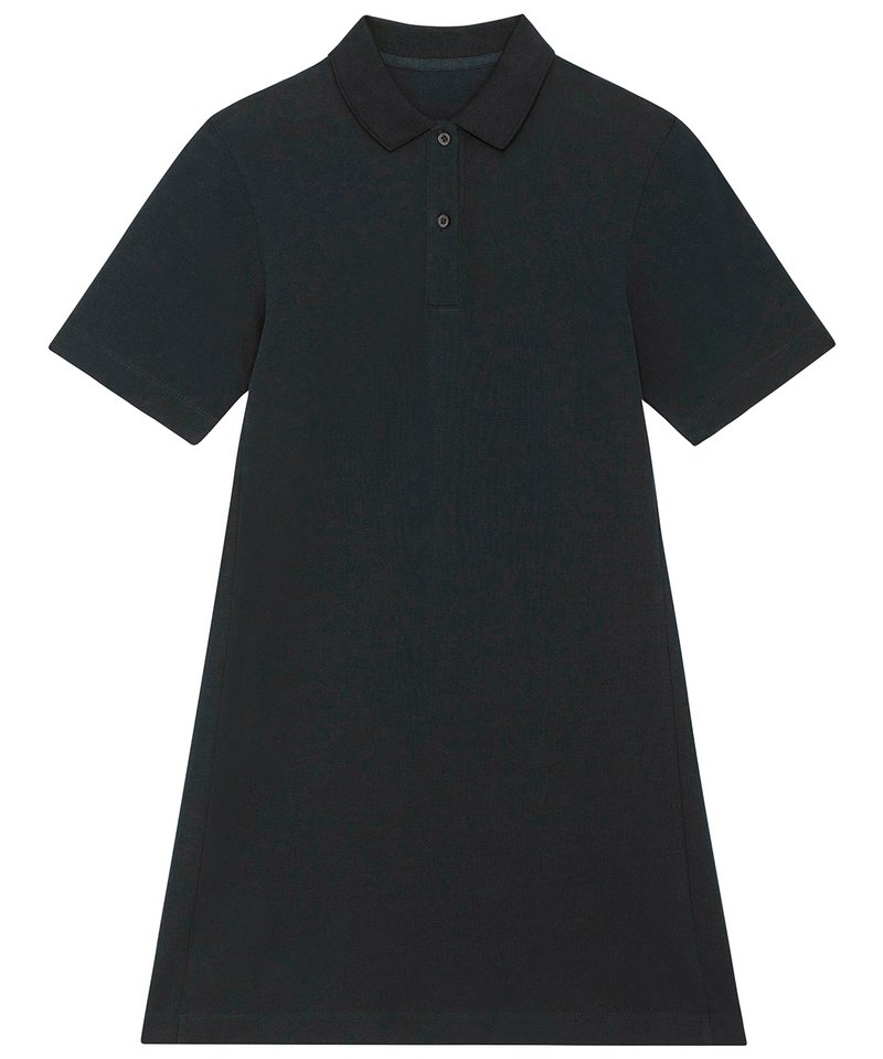 Stella Paiger Women's Pique Polo Dress (Stdw162) in Black by StanleyStella — Custom branded clothing by Print Press, featuring premium embroidery produced in our specialist print lab in the UK.