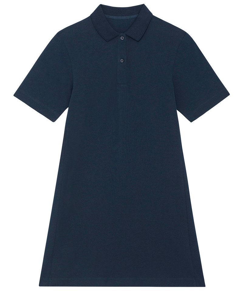 Stella Paiger Women's Pique Polo Dress (Stdw162) in French Navy by StanleyStella — Custom branded clothing by Print Press, featuring premium embroidery produced in our specialist print lab in the UK.