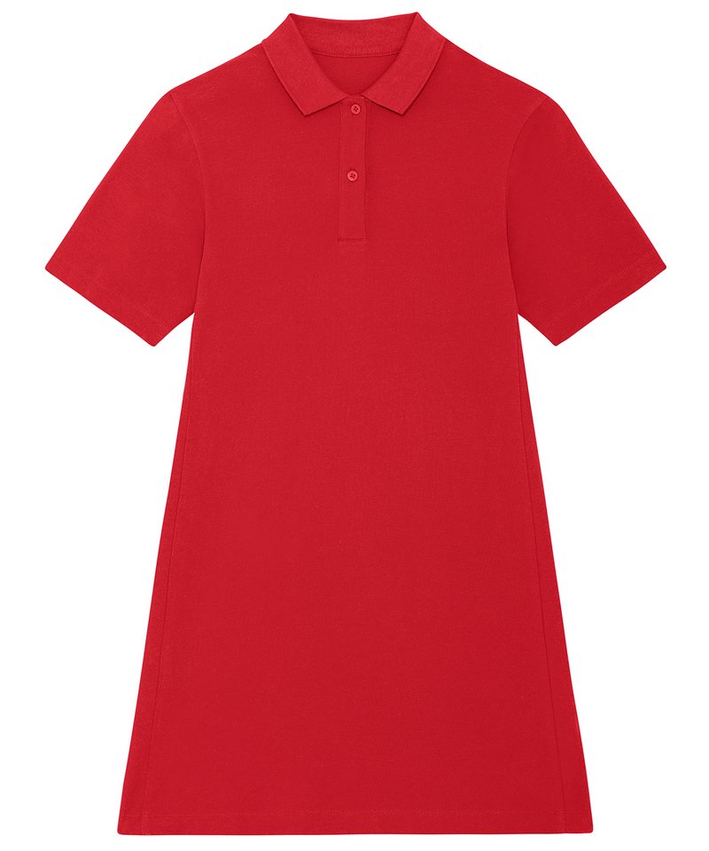 Stella Paiger Women's Pique Polo Dress (Stdw162) in Red by StanleyStella — Custom branded clothing by Print Press, featuring premium embroidery produced in our specialist print lab in the UK.