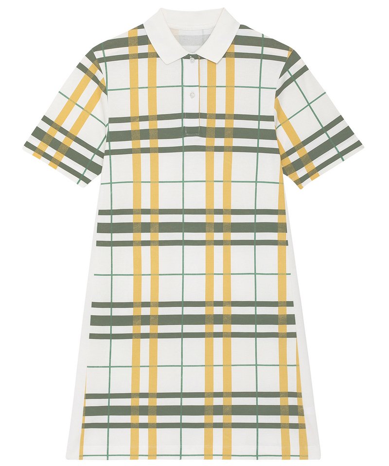 Stella Paiger Aop Women's Pique Polo Dress (Stdw164) in Check Jojoba by StanleyStella — Custom branded clothing by Print Press, featuring premium embroidery produced in our specialist print lab in the UK.