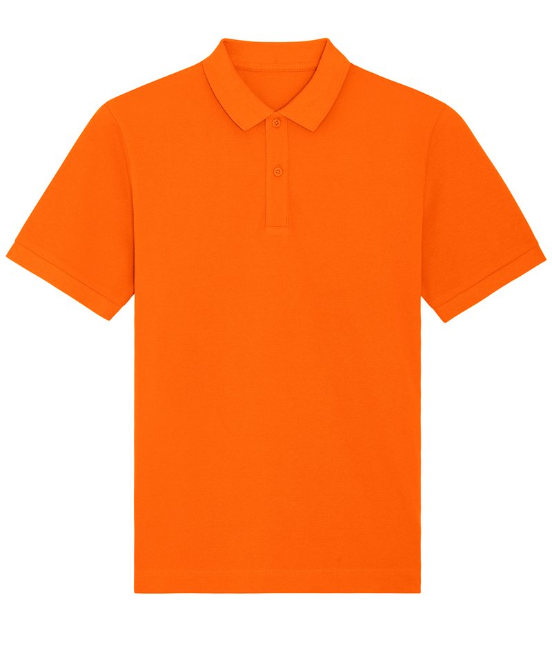Prepster Unisex Short Sleeve Polo (Stpu331) - (2nd Colours) in Bright Orange by StanleyStella — Custom branded clothing by Print Press, featuring premium embroidery produced in our specialist print lab in the UK.