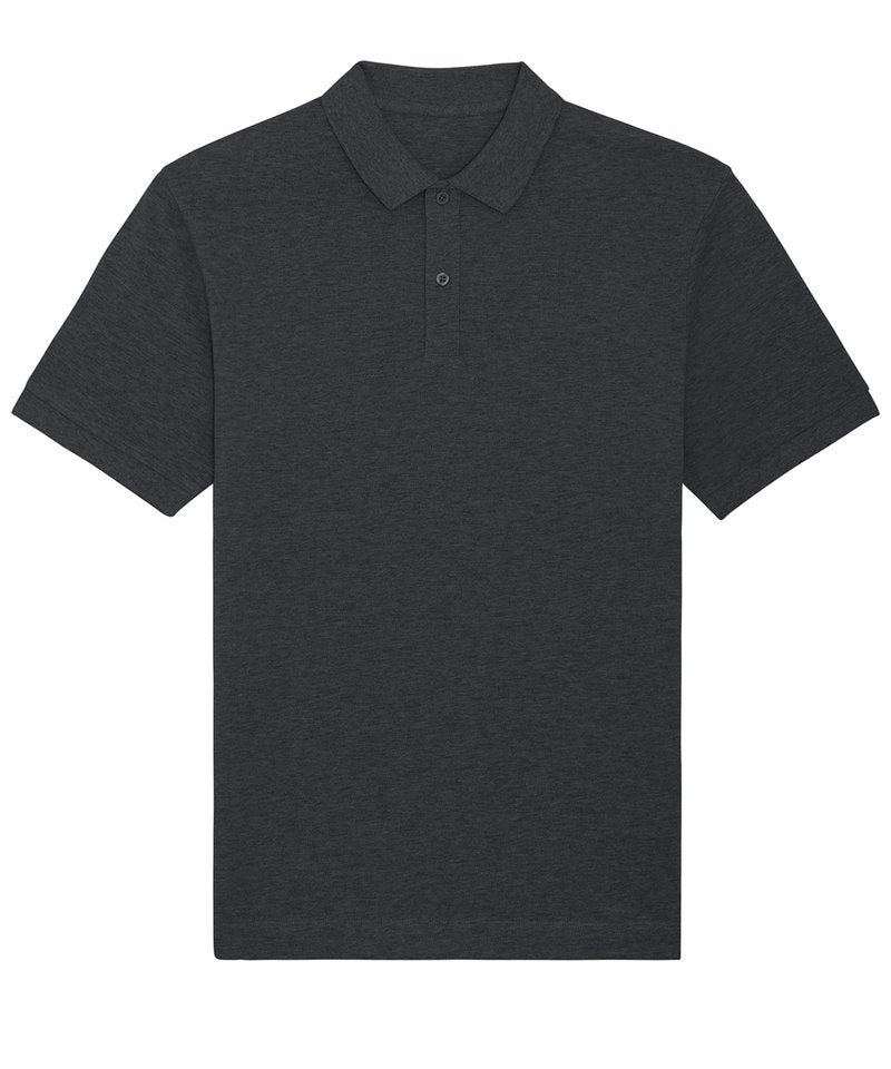 Prepster Unisex Short Sleeve Polo (Stpu331) - (2nd Colours) in Dark Heather Grey by StanleyStella — Custom branded clothing by Print Press, featuring premium embroidery produced in our specialist print lab in the UK.