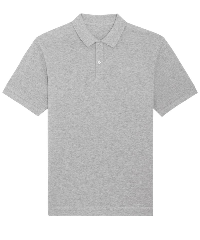 Prepster Unisex Short Sleeve Polo (Stpu331) in Heather Grey by StanleyStella — Custom branded clothing by Print Press, featuring premium embroidery produced in our specialist print lab in the UK.