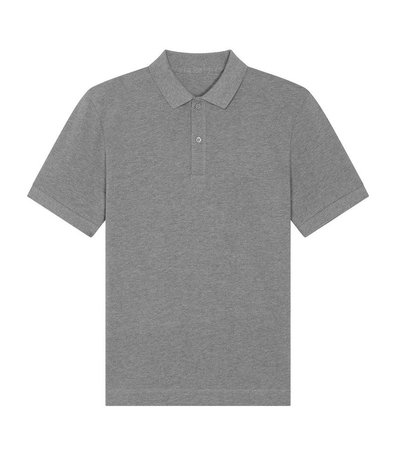 Prepster Unisex Short Sleeve Polo (Stpu331) in Mid Heather Grey by StanleyStella — Custom branded clothing by Print Press, featuring premium embroidery produced in our specialist print lab in the UK.