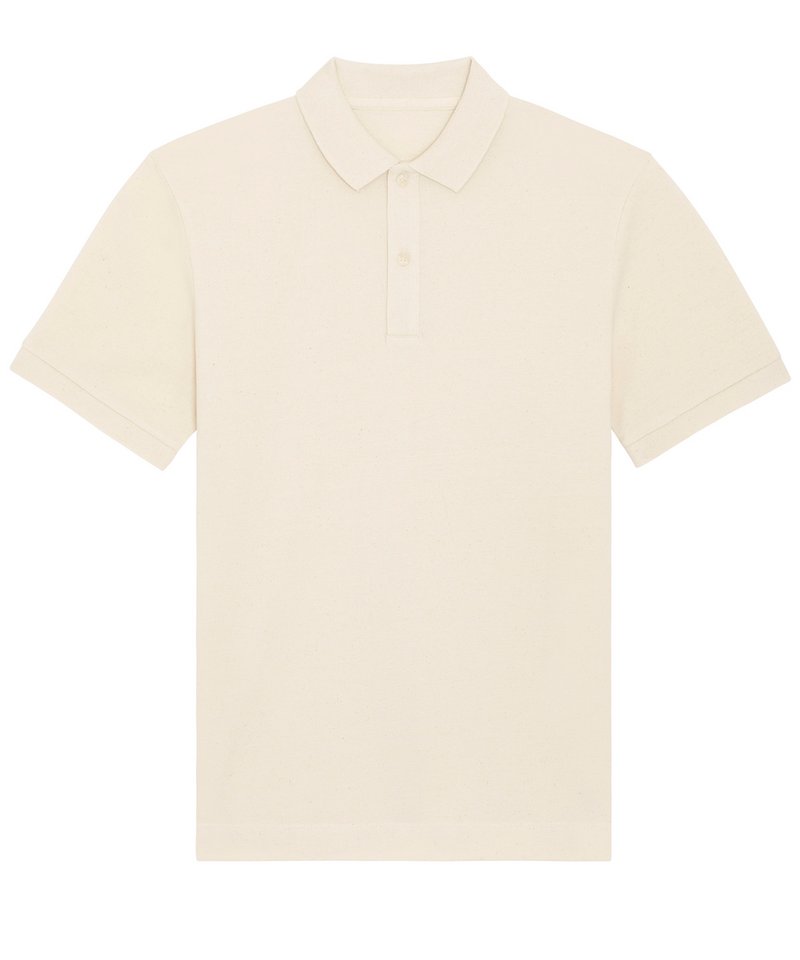 Prepster Unisex Short Sleeve Polo (Stpu331) in Natural Raw by StanleyStella — Custom branded clothing by Print Press, featuring premium embroidery produced in our specialist print lab in the UK.