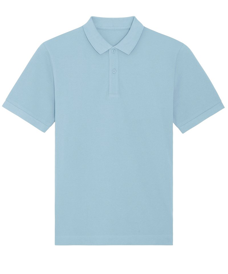 Prepster Unisex Short Sleeve Polo (Stpu331) in Sky blue by StanleyStella — Custom branded clothing by Print Press, featuring premium embroidery produced in our specialist print lab in the UK.