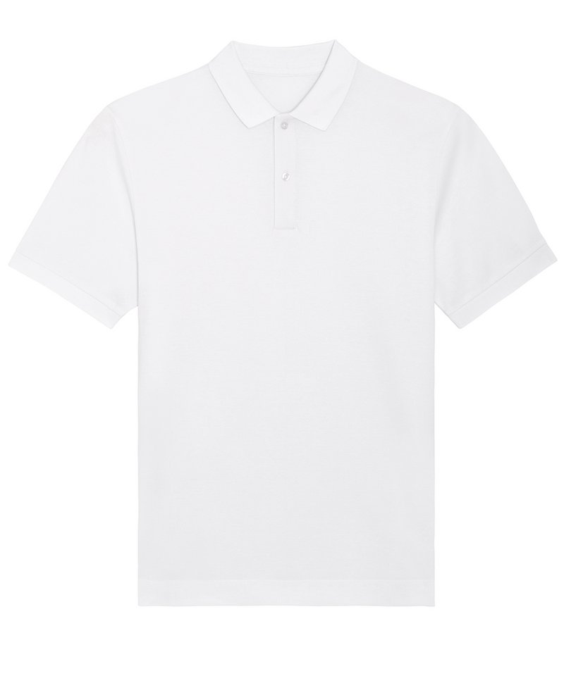 Prepster Unisex Short Sleeve Polo (Stpu331) in White by StanleyStella — Custom branded clothing by Print Press, featuring premium embroidery produced in our specialist print lab in the UK.