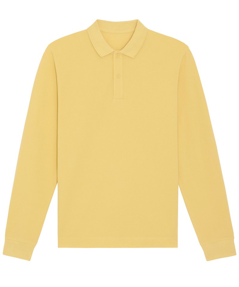Prepster Long Sleeve Unisex Polo (Stpu332) in Jojoba by StanleyStella — Custom branded clothing by Print Press, featuring premium embroidery produced in our specialist print lab in the UK.