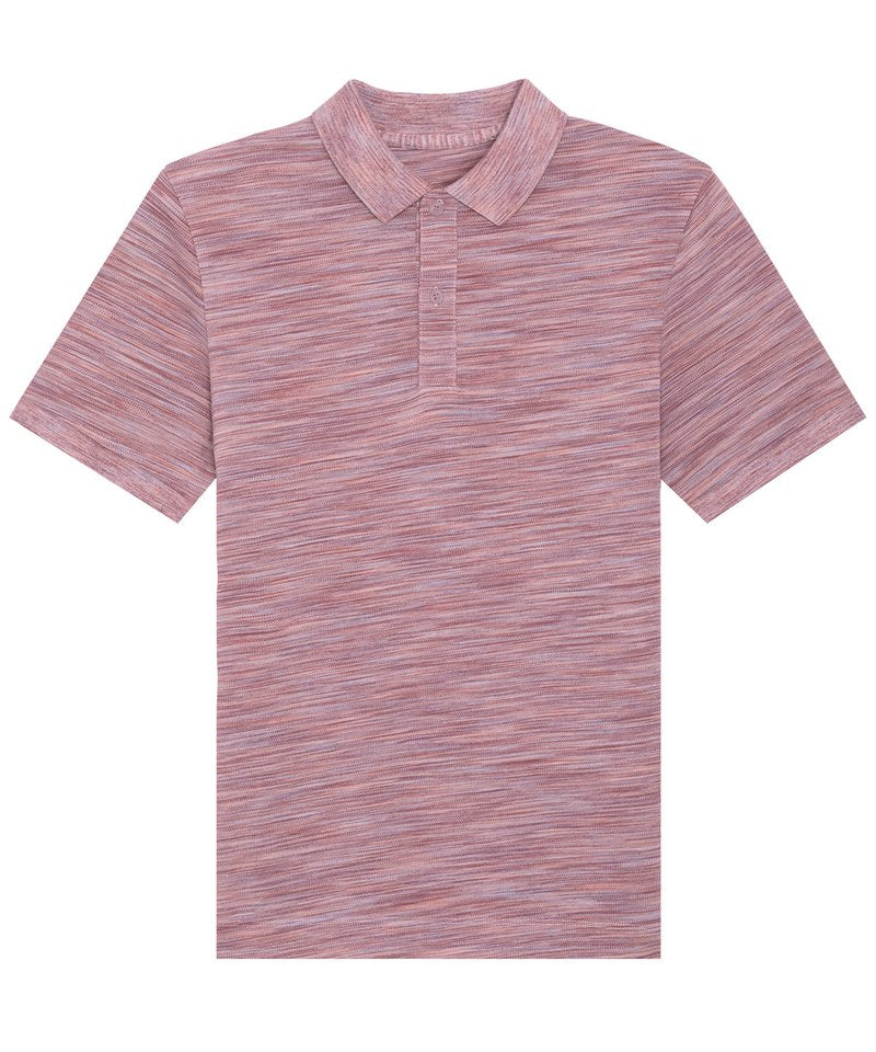 Prepster Space Dye Unisex Short Sleeve Polo (Stpu334) in Hibiscus Rose Space Dyed by StanleyStella — Custom branded clothing by Print Press, featuring premium embroidery produced in our specialist print lab in the UK.