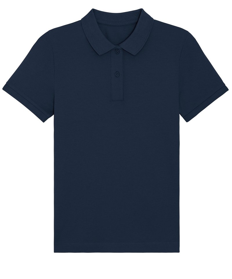 Stella Elliser Women's Fitted Pique Short Sleeve Polo (Stpw333) in French Navy by StanleyStella — Custom branded clothing by Print Press, featuring premium embroidery produced in our specialist print lab in the UK.