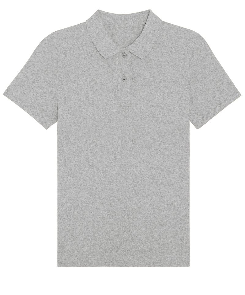 Stella Elliser Women's Fitted Pique Short Sleeve Polo (Stpw333) in Heather Grey by StanleyStella — Custom branded clothing by Print Press, featuring premium embroidery produced in our specialist print lab in the UK.