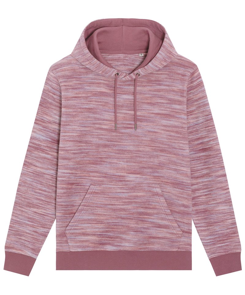 Cruiser Space Dye Unique Unisex Hoodie (Stsu860) in Hibiscus Rose Space Dyed by StanleyStella — Custom branded clothing by Print Press, featuring premium embroidery produced in our specialist print lab in the UK.