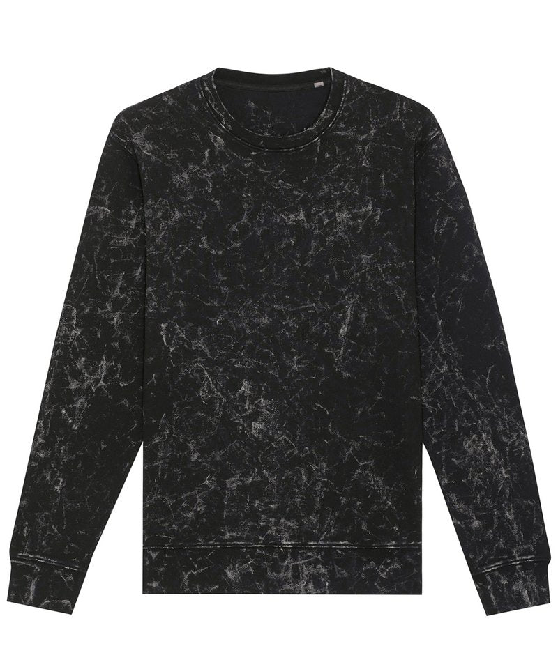 Changer Splatter Unisex Crewneck Sweatshirt (Stsu865) in Garment Dyed Black Splatter by StanleyStella — Custom branded clothing by Print Press, featuring premium embroidery produced in our specialist print lab in the UK.