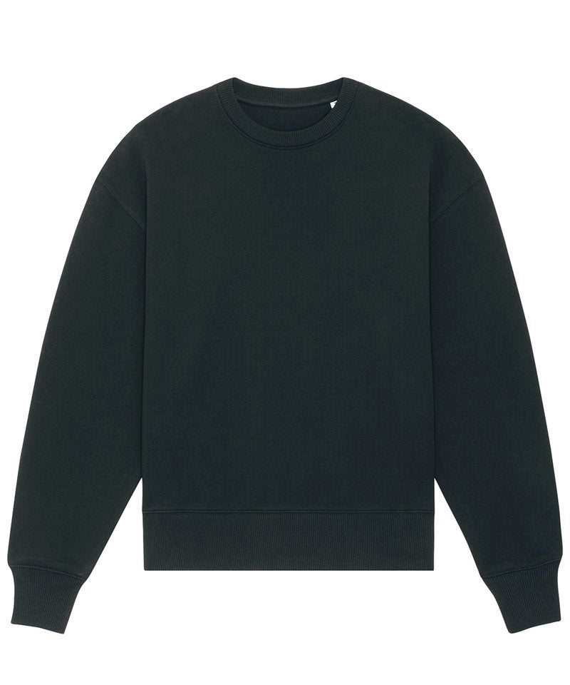 Radder Heavy Unisex Crewneck Sweatshirt (Stsu866) in Black by StanleyStella — Custom branded clothing by Print Press, featuring premium embroidery produced in our specialist print lab in the UK.
