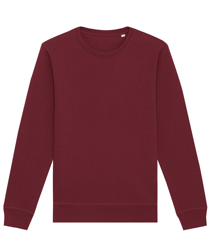 Roller Unisex Crewneck Sweatshirt (Stsu868) - (2nd Colours) in Burgundy by StanleyStella — Custom branded clothing by Print Press, featuring premium embroidery produced in our specialist print lab in the UK.