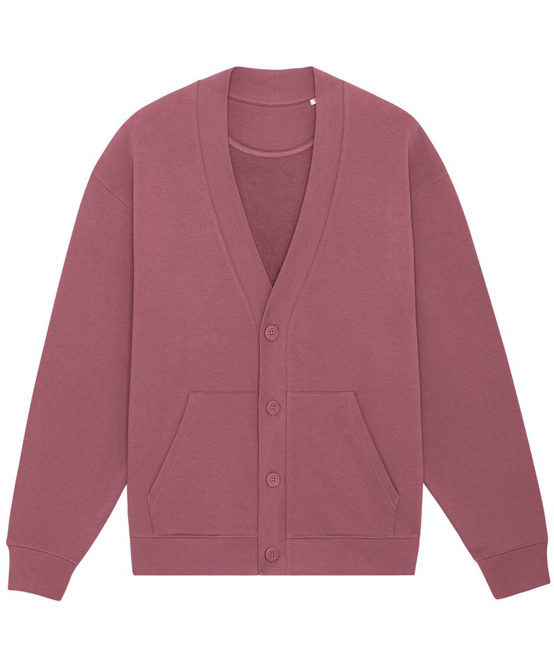 Fletcher Unisex Oversized Sweatshirt Cardigan (Stsu870) in Hibiscus Rose by StanleyStella — Custom branded clothing by Print Press, featuring premium embroidery produced in our specialist print lab in the UK.