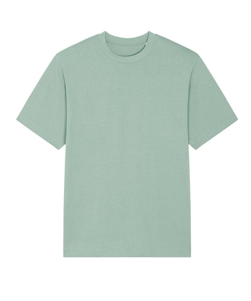 Freestyler Relaxed Heavy T-Shirt (Sttu788) in Aloe by StanleyStella — Custom branded clothing by Print Press, featuring premium embroidery produced in our specialist print lab in the UK.