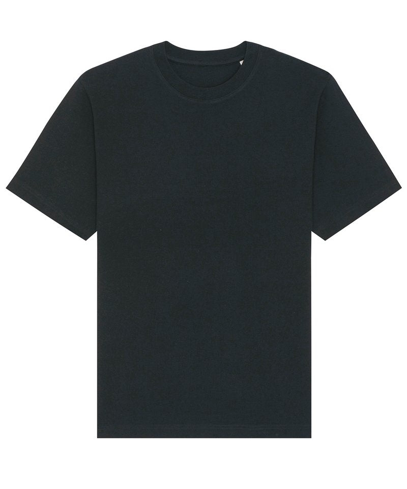 Freestyler Relaxed Heavy T-Shirt (Sttu788) in Black by StanleyStella — Custom branded clothing by Print Press, featuring premium embroidery produced in our specialist print lab in the UK.
