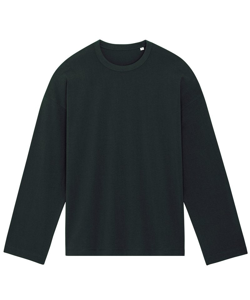 Triber Oversized Long Sleeve T-Shirt (Sttu790) in Black by StanleyStella — Custom branded clothing by Print Press, featuring premium embroidery produced in our specialist print lab in the UK.
