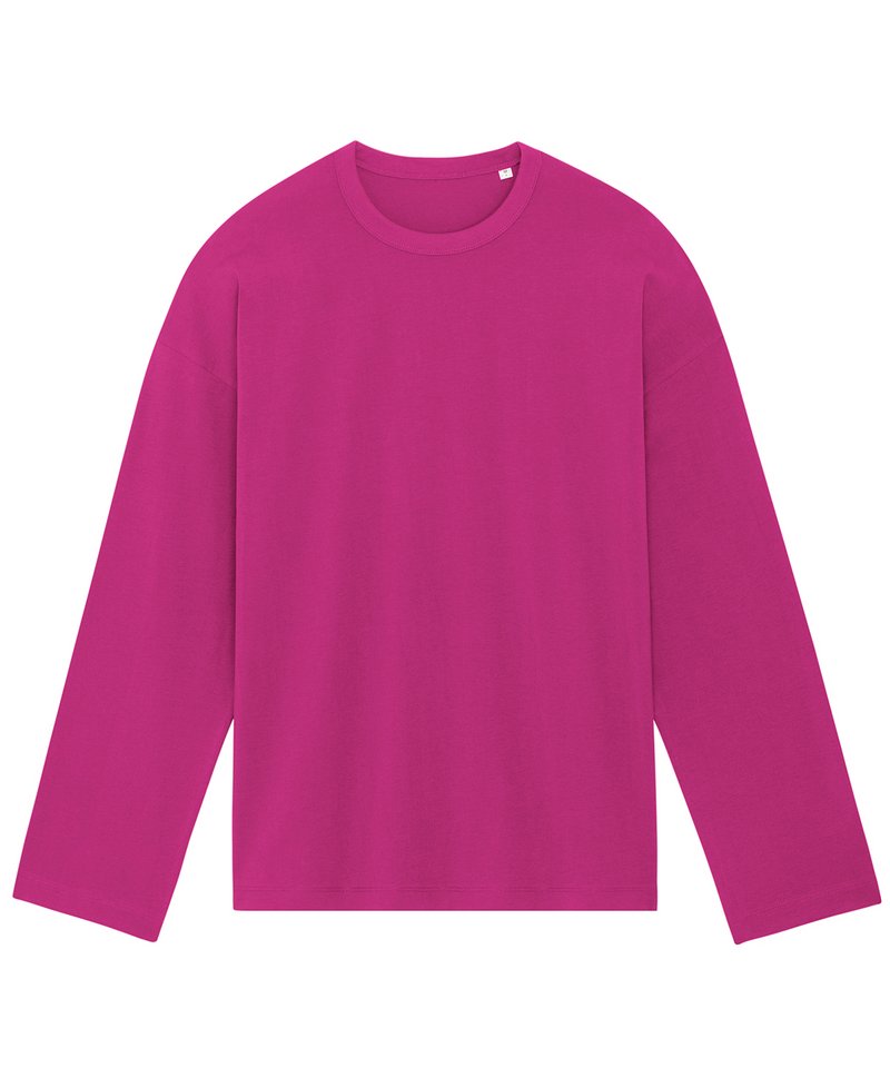Triber Oversized Long Sleeve T-Shirt (Sttu790) in Orchid Flower by StanleyStella — Custom branded clothing by Print Press, featuring premium embroidery produced in our specialist print lab in the UK.