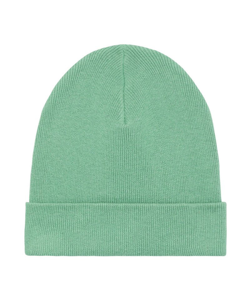 Rib Beanie In Unisex Fit (Stau772) in One size Dusty Mint by StanleyStella — Custom branded clothing by Print Press, featuring premium embroidery produced in our specialist print lab in the UK.