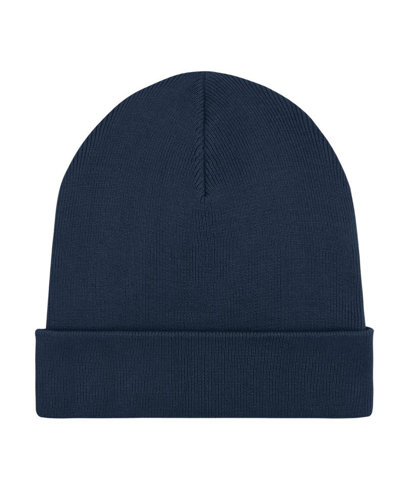 Rib Beanie In Unisex Fit (Stau772) in One size French Navy by StanleyStella — Custom branded clothing by Print Press, featuring premium embroidery produced in our specialist print lab in the UK.
