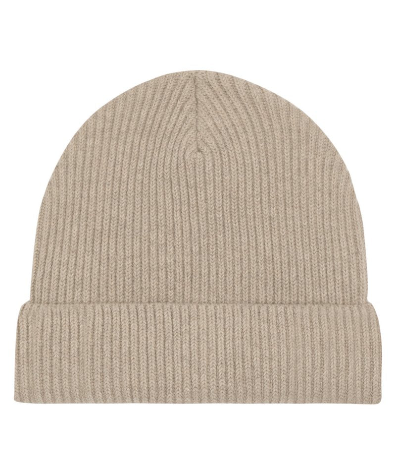 Fisherman Beanie In Unisex Fit (Stau771) in One size Heather Sand by StanleyStella — Custom branded clothing by Print Press, featuring premium embroidery produced in our specialist print lab in the UK.