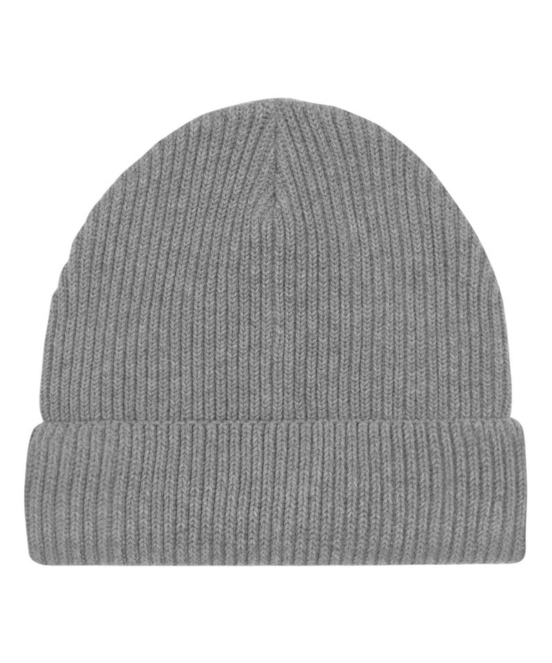 Fisherman Beanie In Unisex Fit (Stau771) in One size Mid Heather Grey by StanleyStella — Custom branded clothing by Print Press, featuring premium embroidery produced in our specialist print lab in the UK.