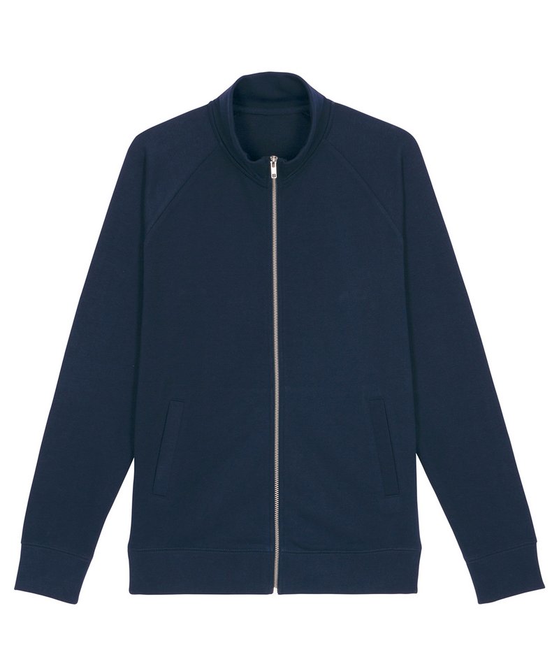 Stanley Trailer Men's Brushed Zip-Through Sweatshirt (Stsm612) in French Navy by StanleyStella — Custom branded clothing by Print Press, featuring premium embroidery produced in our specialist print lab in the UK.
