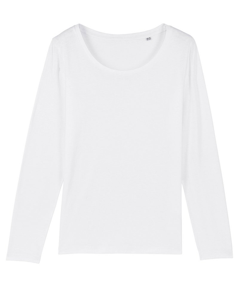 Stella Singer Women's Long Sleeve T-Shirt (Sttw021) in White by StanleyStella — Custom branded clothing by Print Press, featuring premium embroidery produced in our specialist print lab in the UK.