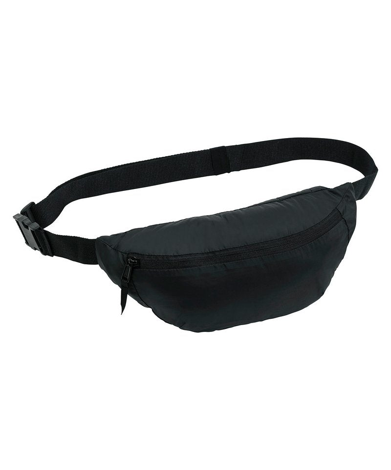 Lightweight Hip Bag With 100% Recycled Fabric (Stau890) in One size Black by StanleyStella — Custom branded clothing by Print Press, featuring premium embroidery produced in our specialist print lab in the UK.