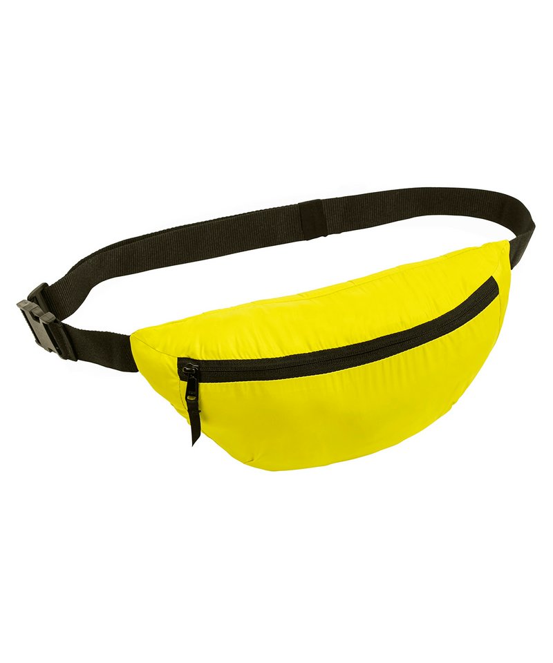 Lightweight Hip Bag With 100% Recycled Fabric (Stau890) in One size Lime Flash by StanleyStella — Custom branded clothing by Print Press, featuring premium embroidery produced in our specialist print lab in the UK.