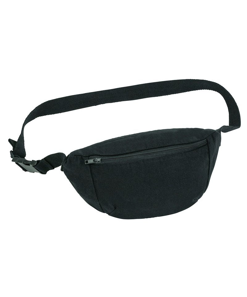 Hip Bag With Canvas Fabric (Stau891) in One size Black by StanleyStella — Custom branded clothing by Print Press, featuring premium embroidery produced in our specialist print lab in the UK.