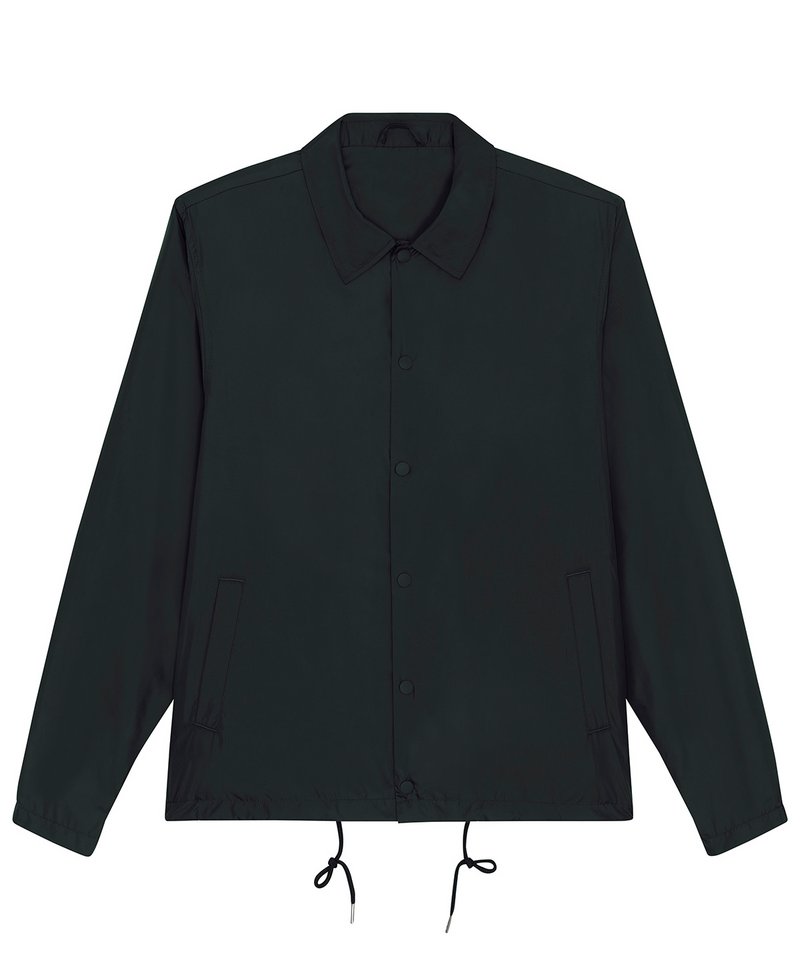 Coacher Casual Jacket (Stju833) in Black by StanleyStella — Custom branded clothing by Print Press, featuring premium embroidery produced in our specialist print lab in the UK.