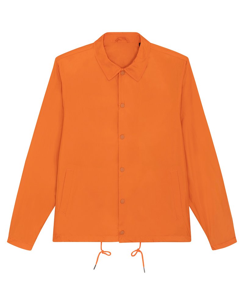 Coacher Casual Jacket (Stju833) in Flame Orange by StanleyStella — Custom branded clothing by Print Press, featuring premium embroidery produced in our specialist print lab in the UK.