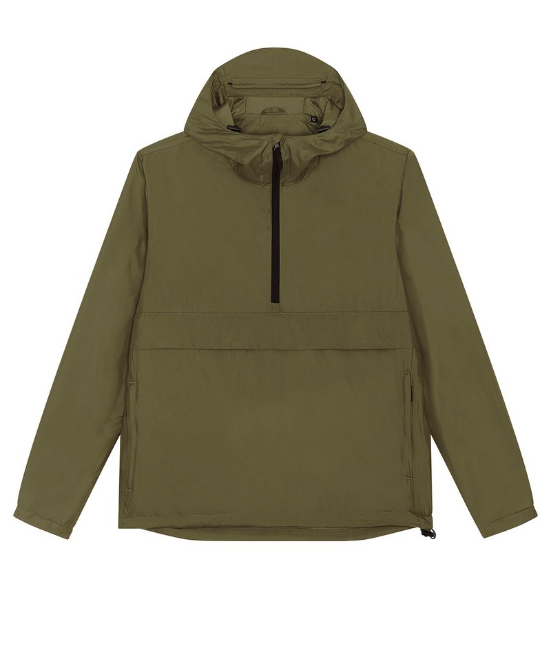 Speeder Sporty, Street-Style Hoodie (Stju834) in British Khaki by StanleyStella — Custom branded clothing by Print Press, featuring premium embroidery produced in our specialist print lab in the UK.