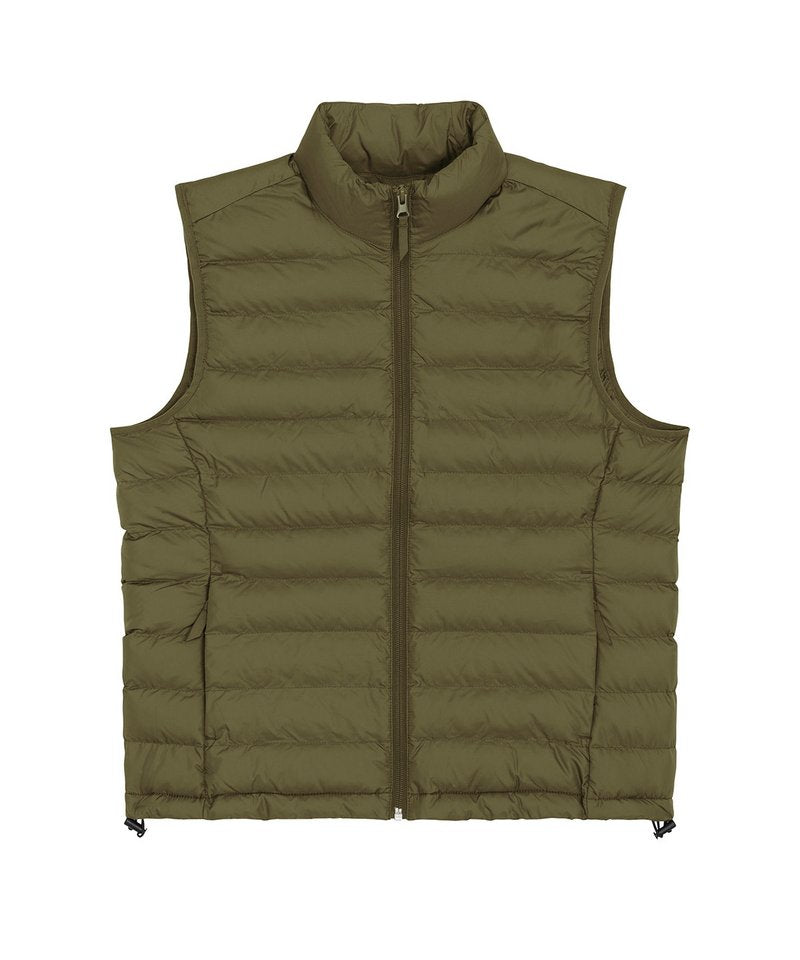 Stella Climber Versatile Sleeveless Jacket (Stjw838) in British Khaki by StanleyStella — Custom branded clothing by Print Press, featuring premium embroidery produced in our specialist print lab in the UK.