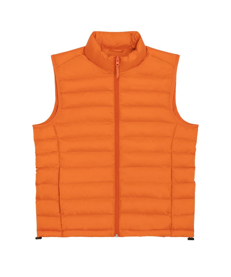 Stella Climber Versatile Sleeveless Jacket (Stjw838) in Flame Orange by StanleyStella — Custom branded clothing by Print Press, featuring premium embroidery produced in our specialist print lab in the UK.