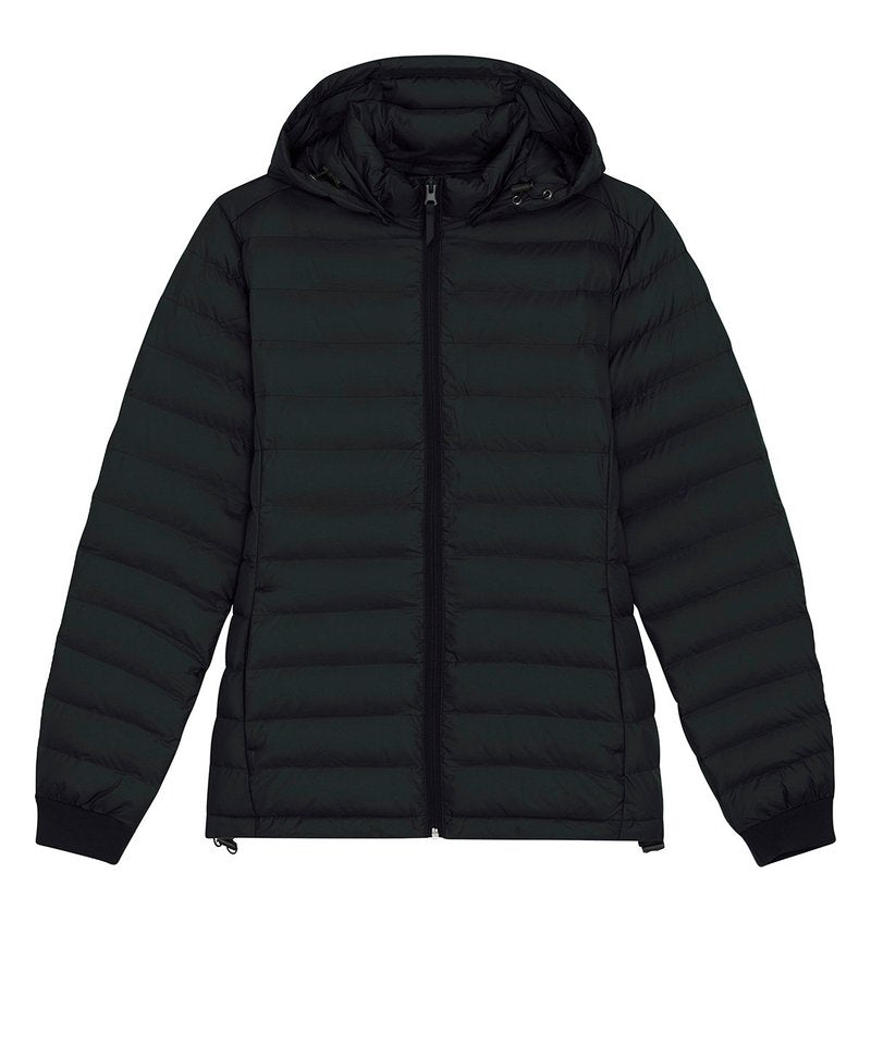 Stella Voyager Jacket With Removable Hood (Stjw839) in Black by StanleyStella — Custom branded clothing by Print Press, featuring premium embroidery produced in our specialist print lab in the UK.