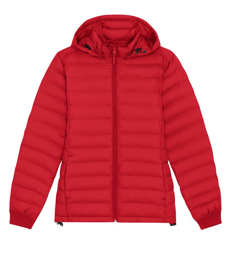 Stella Voyager Jacket With Removable Hood (Stjw839) in Red by StanleyStella — Custom branded clothing by Print Press, featuring premium embroidery produced in our specialist print lab in the UK.