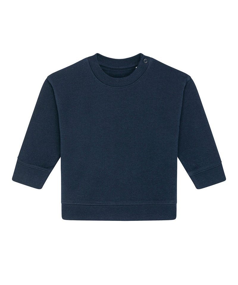 Baby Changer Terry Crew Neck Sweatshirt (Stsb920) in French Navy by StanleyStella — Custom branded clothing by Print Press, featuring premium embroidery produced in our specialist print lab in the UK.