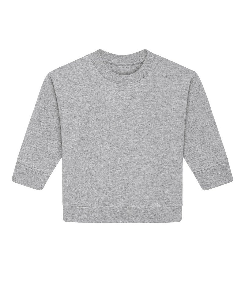 Baby Changer Terry Crew Neck Sweatshirt (Stsb920) in Heather Grey by StanleyStella — Custom branded clothing by Print Press, featuring premium embroidery produced in our specialist print lab in the UK.