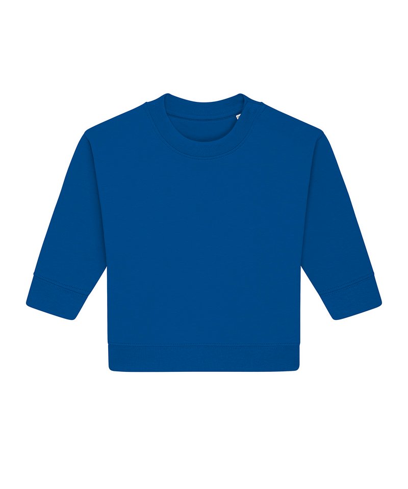 Baby Changer Terry Crew Neck Sweatshirt (Stsb920) in Majorelle Blue by StanleyStella — Custom branded clothing by Print Press, featuring premium embroidery produced in our specialist print lab in the UK.