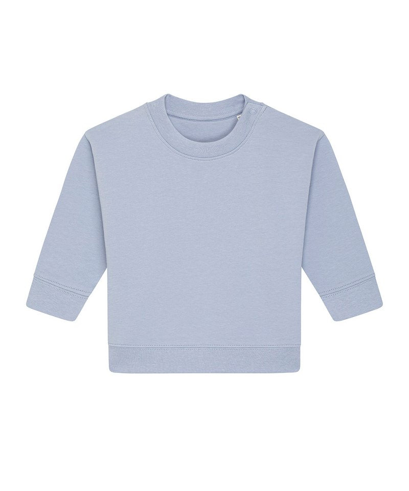 Baby Changer Terry Crew Neck Sweatshirt (Stsb920) in Serene Blue by StanleyStella — Custom branded clothing by Print Press, featuring premium embroidery produced in our specialist print lab in the UK.
