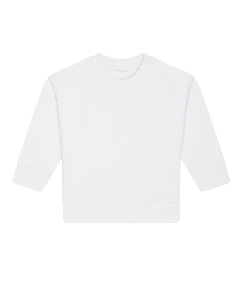 Baby Changer Terry Crew Neck Sweatshirt (Stsb920) in White by StanleyStella — Custom branded clothing by Print Press, featuring premium embroidery produced in our specialist print lab in the UK.